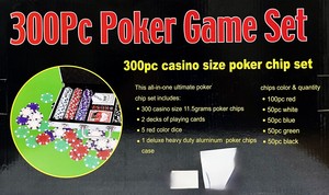 300 pcs poker game set