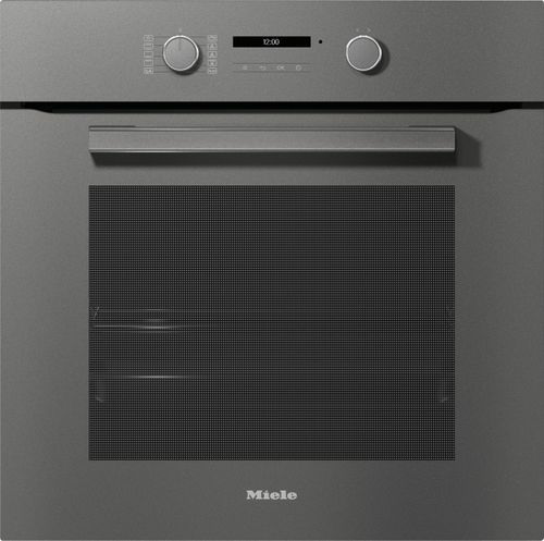 תנור בנוי חד תאי Miele H2861X, פירוליטי, מסילות טלסקופיות, אפור, רוחב 59.5 ס