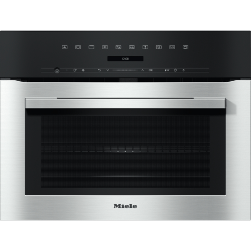 תנור משולב מיקרוגל חברת miele דגם H7140 BM CLST מיקרוגל צבע נירוסטה 43 ליטר