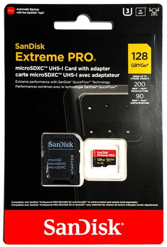 כרטיס זיכרון SanDisk Extreme Pro SDSQXCD-128G-GN6MA 128GB Micro SD סנדיסק