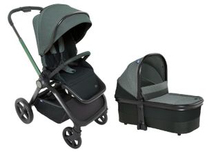 מיסה MYSA עגלת תינוק פרימיום דו-כיוונית - שחור ירוק Jade Green