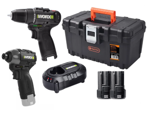 סט מברגות 12V כולל 2 סוללות 2A ומטען WORX
