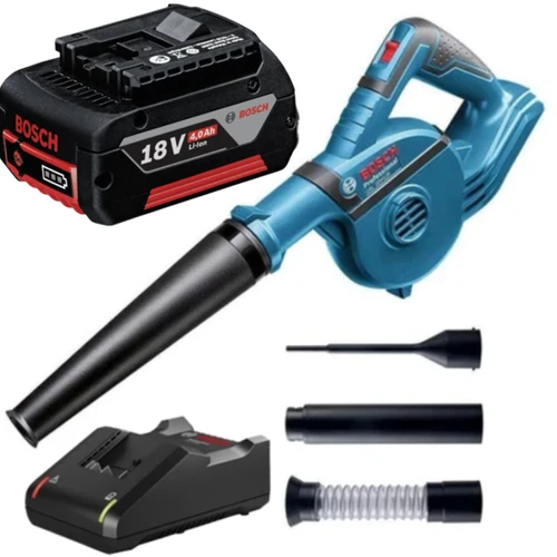 מפוח אוויר נטען BOSCH GBL 120 18V + סוללה 4A + מטען 