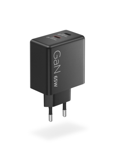 מטען Lenovo Dual USB-C 65W GaN Charger G0A6065BEU - צבע שחור