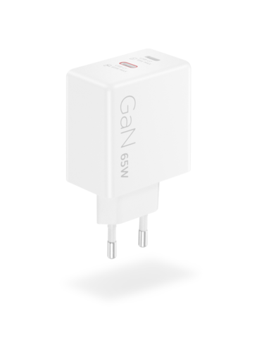 מטען Lenovo Dual USB-C 65W GaN Charger G0A6065BEU - צבע לבן