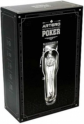 מכונת תספורת נטענת מקצועית ARTERO דגם FAR-M651 POKER SILVER | יבואן רשמי שנתיים אחריות