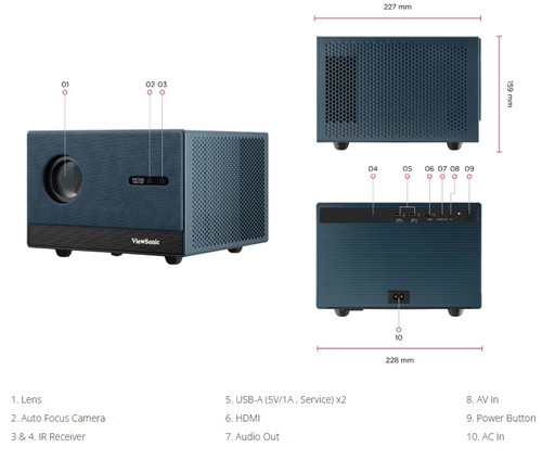 מקרן חכם ViewSonic Smart LED Projector LX60HD