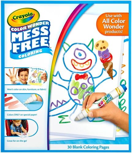 לצייר בלי לכלוך: 30 דפי ציור חלקים לצבעי COLOR WODER