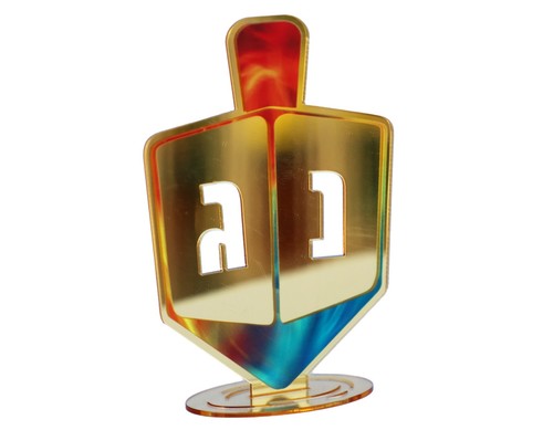 מרכז שולחן אקרילי סביבון דגם 'אור וצבע'
