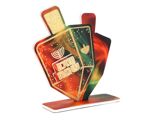 מרכז שולחן סביבון תלת מימד דגם 'אור וצבע'
