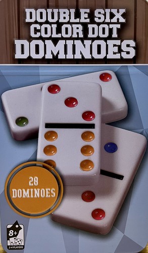 Double six color dot DOMINOS