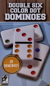 Double six color dot DOMINOS