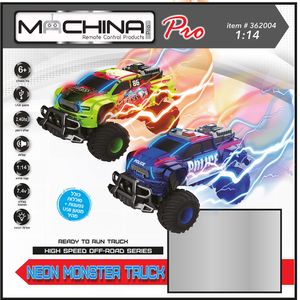 רכב שטח עם אורות נאון על שלט – MACHINA MONSTER NEON TRUCK