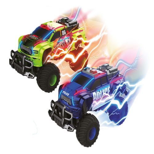 רכב שטח עם אורות נאון על שלט – MACHINA MONSTER NEON TRUCK