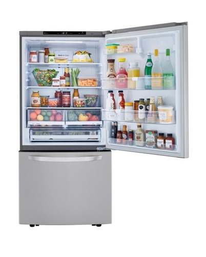 מקרר מקפיא תחתון 720 ליטר נטו LG GM859RSCE עם התקן שבת מובנה - גימור נירוסטה
