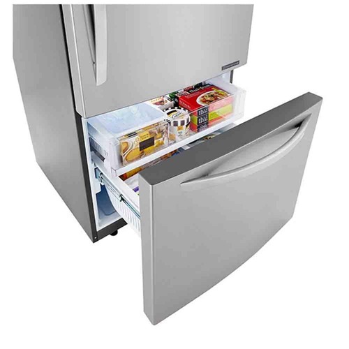 מקרר מקפיא תחתון 720 ליטר נטו LG GM859RSCE עם התקן שבת מובנה - גימור נירוסטה