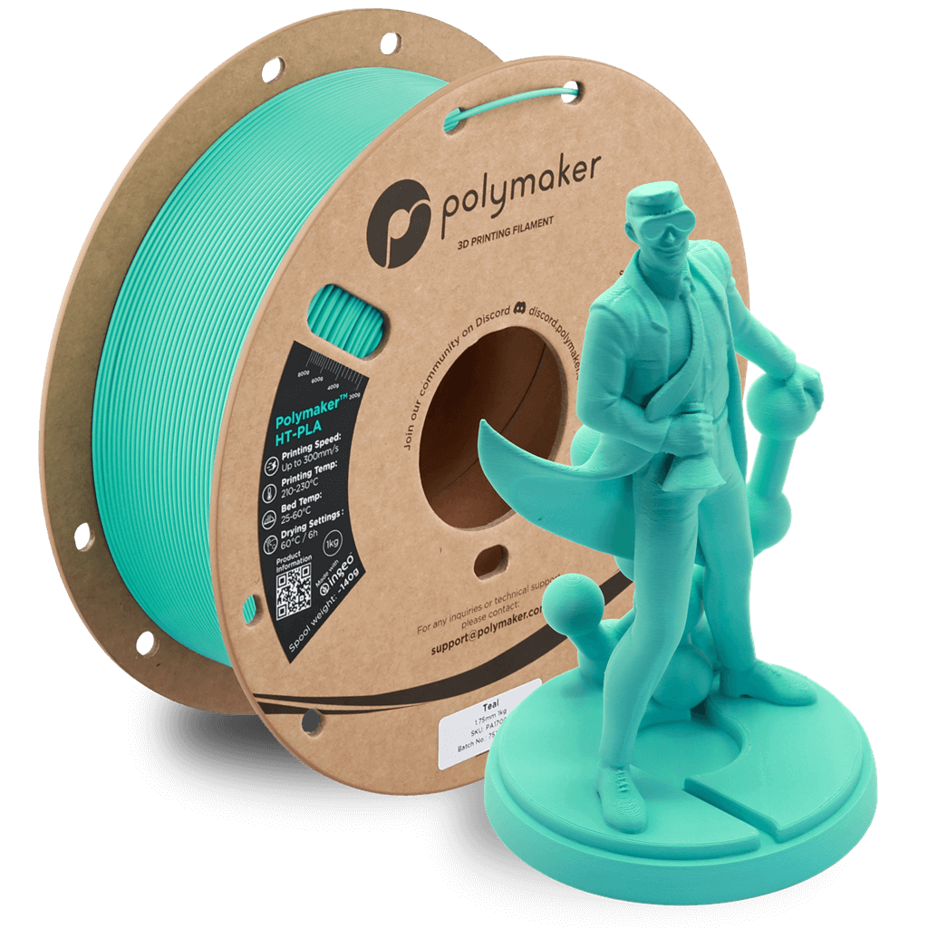 פילמנט טורקיז עמיד בחום, 1 ק"ג 1.75 מ"מ - Polymaker HT-PLA Teal