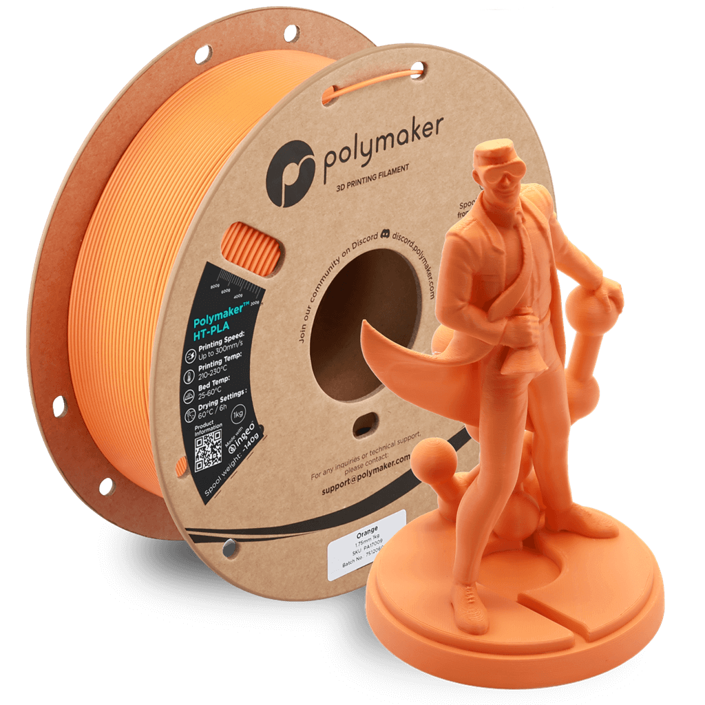 פילמנט כתום עמיד בחום, 1 ק"ג 1.75 מ"מ - Polymaker HT-PLA Orange