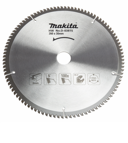 להב TCT למסור פנדל 260X100 אלומיניום MAKITA מקיטה