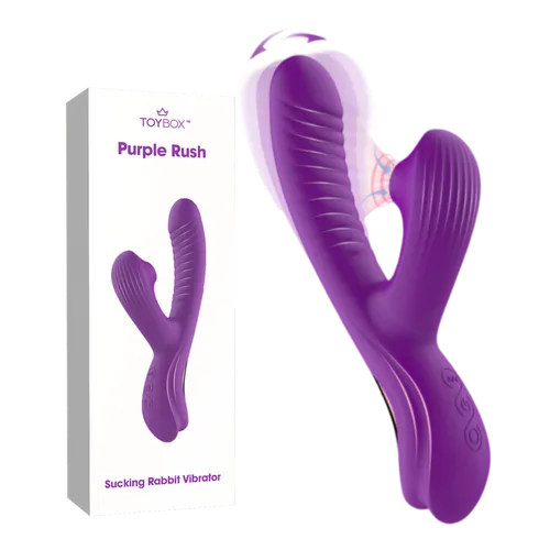 ויברטור ארנבון יונק עם תנועת אצבע Purple Rush