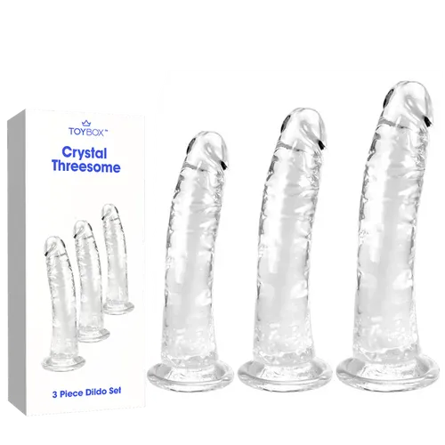 סט 3 דילדואים Crystal Threesome