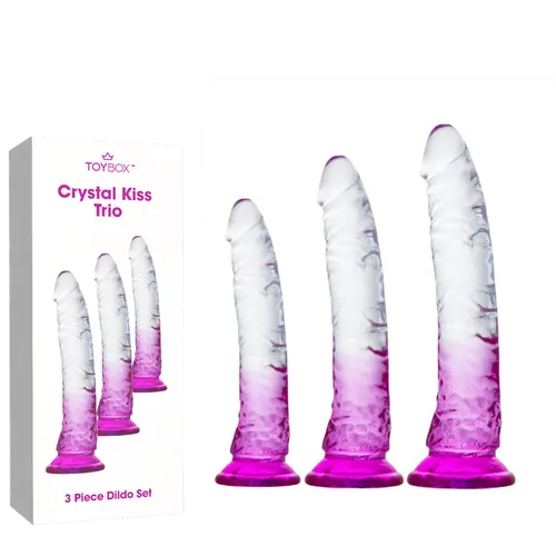 סט של 3 דילדואים Crystal Kiss Trio