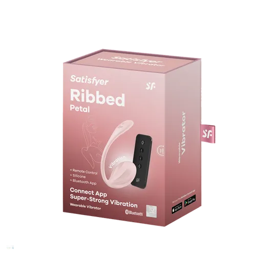 ביצת רטט עם אפליקציה ושלט Ribbed Petal סטיספייר