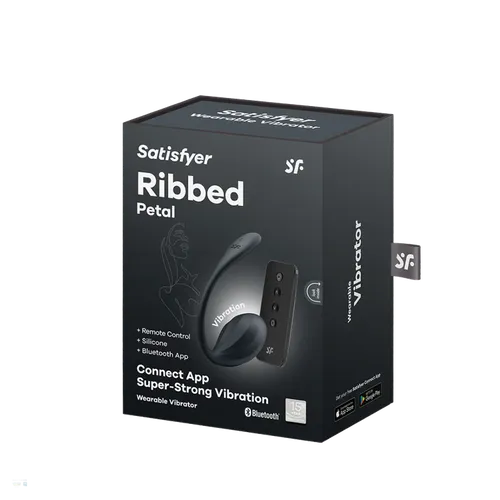 ביצת רטט עם אפליקציה ושלט Ribbed Petal סטיספייר