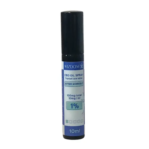 תרסיס שמן CBD  לעיסוי שרירים WIZDOM AFTER WORKOUT