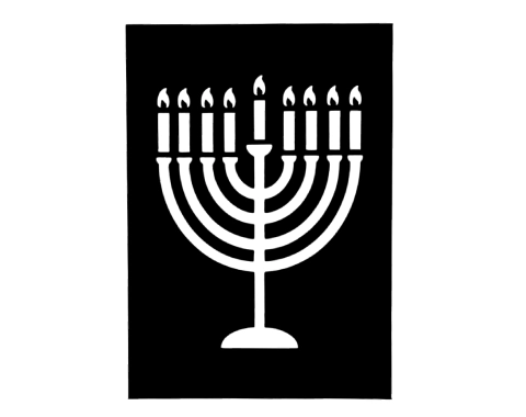 שבלונה לחנוכה ליצירת ויטרז