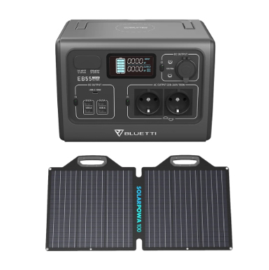 תחנת כוח - בלואטי BLUETTI - דגם EB55 + פאנל סולארי 100W