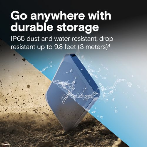 דיסק קשיח חיצוני Crucial SSD external X10 2TB Portable