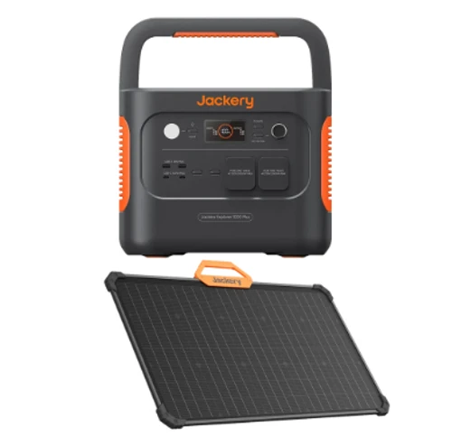 תחנת כוח ניידת JACKERY - 1000 Plus ג'קרי + פאנל סולארי JACKERY 80W