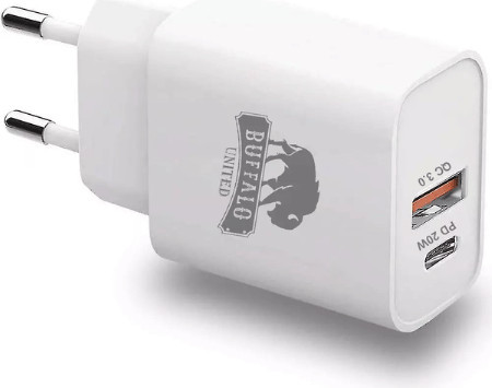מטען קיר כפול TYPE-C / USB 20W