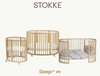 סטוקי סליפי (מיטה + עריסה) | Stokke® Sleepi ™  V3-כולל 2 מזרונים צבע טבעי 