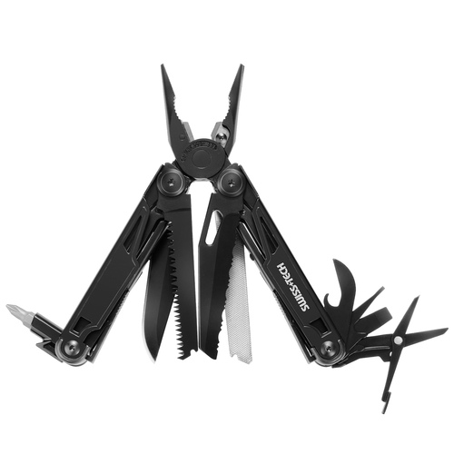 מולטיטול רב תכליתי מושחר 16 ב-1 - Swiss+Tech סוויס טק - T-REX