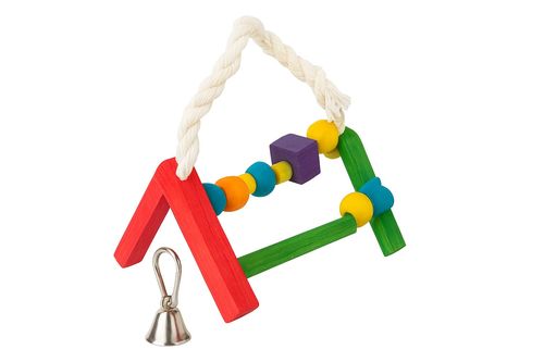 צעצוע עץ צבעוני רב חלקים לתוכים