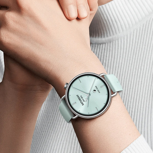 שעון ספורט נשי חכם שיאומי דגם Xiaomi Watch S4 41mm - רצועת גומי בצבע ירוק