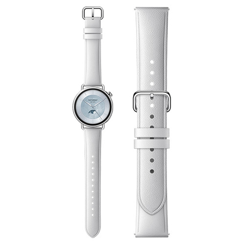 שעון ספורט נשי חכם שיאומי דגם Xiaomi Watch S4 41mm - רצועת עור בצבע לבן