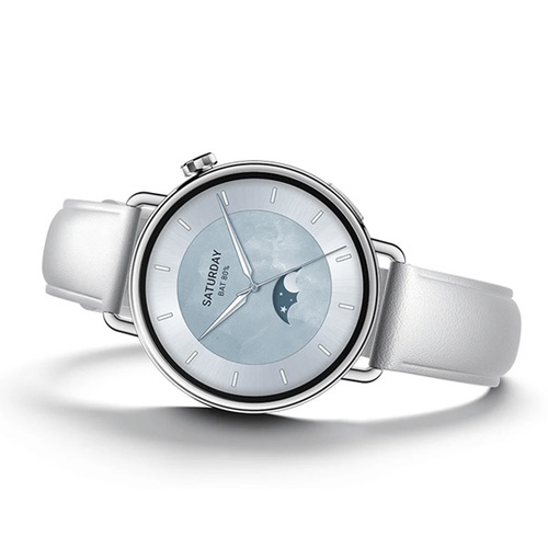 שעון ספורט נשי חכם שיאומי דגם Xiaomi Watch S4 41mm - רצועת עור בצבע לבן