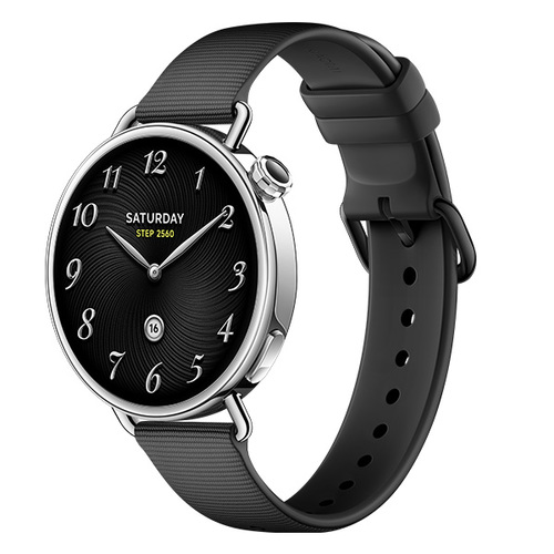 שעון ספורט נשי חכם שיאומי דגם Xiaomi Watch S4 41mm - רצועת גומי בצבע שחור
