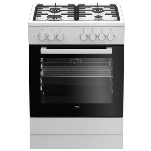 תנור משולב כיריים 72 ליטר דגם FSE62120DWDSLW בקו BEKO לבן