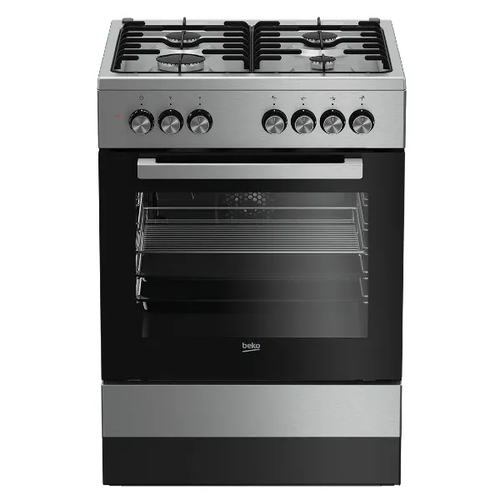 תנור משולב כיריים 72 ליטר דגם FSE62120DWDSLX בקו BEKO נירוסטה