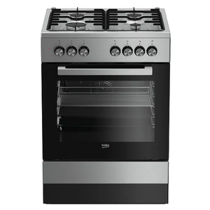 תנור משולב כיריים 72 ליטר דגם FSE62120DWDSLX בקו BEKO נירוסטה