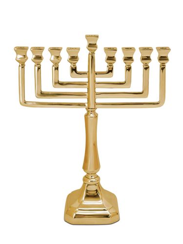 חנוכיה בראס זהב 
