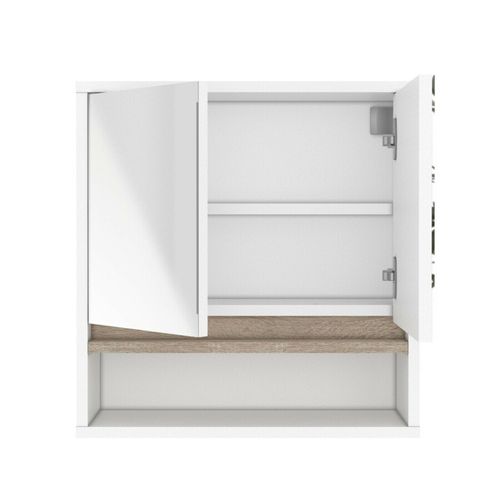 ארון מקלחת 2 דלתות עם מראה דגם נאור
