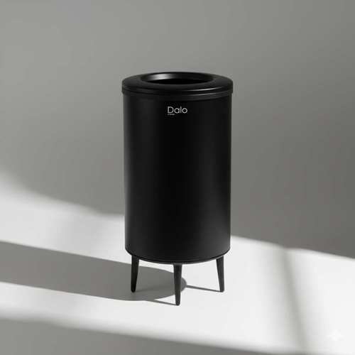 פח אשפה שחור 40 ליטר עם 5 רגליות - Y.C.033689