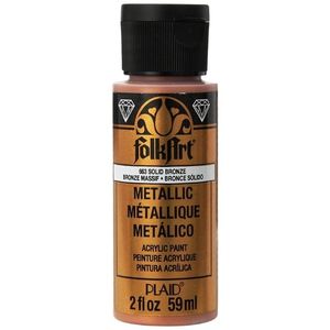 צבע אקריליק מטלי 59 מ"ל Solid Bronze 663 FolkArt