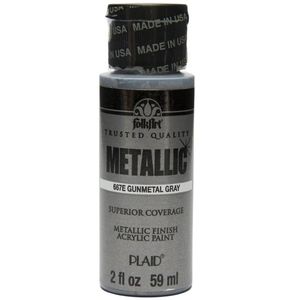 צבע אקריליק מטלי 59 מ"ל Gunmetal Gray 667 FolkArt