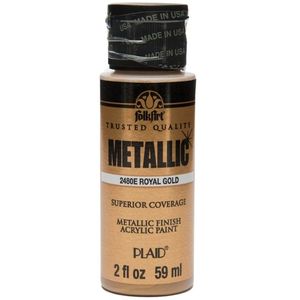 צבע אקריליק מטלי 59 מ"ל Royal Gold 2480 FolkArt